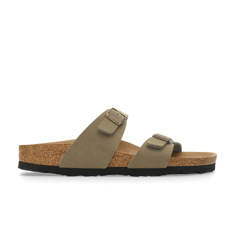 Birkenstock Sydney Vegan Pine Green Synthetic side view