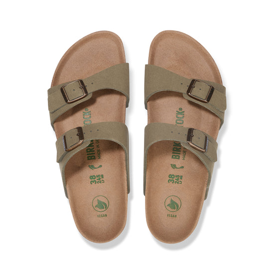 Birkenstock Sydney Vegan Pine Green Synthetic top view