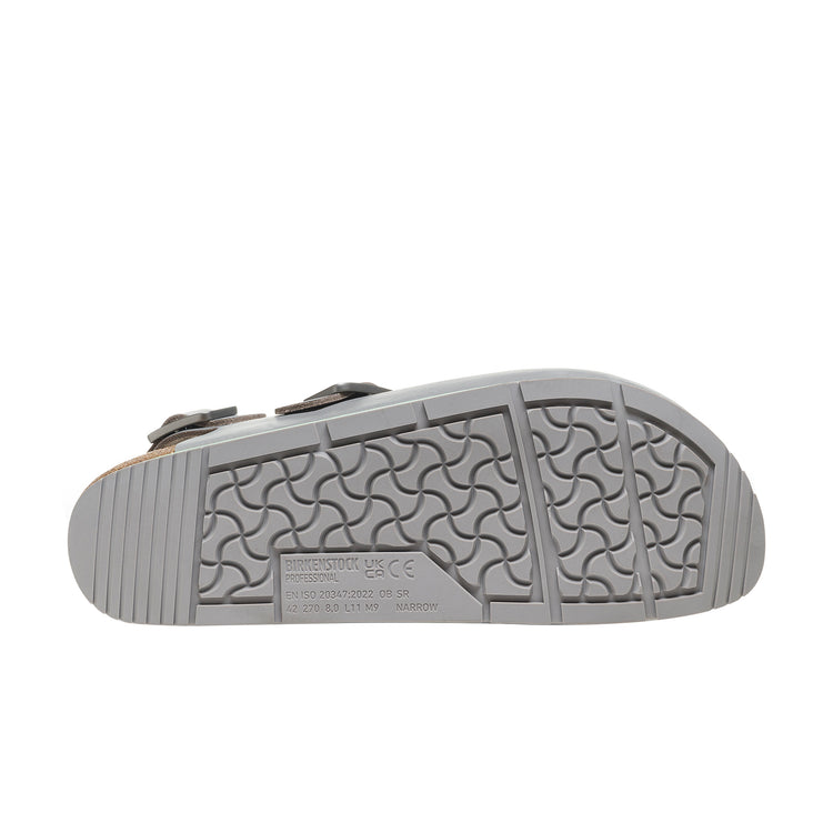 Birkenstock Tokio Pro Grey PU Coated Natural Leather sole view