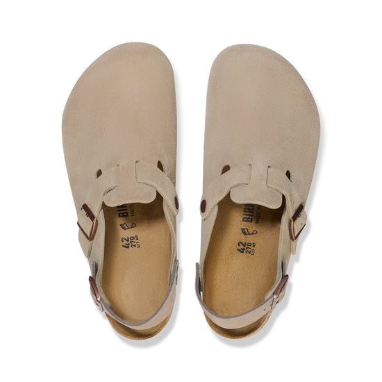 Birkenstock Tokio Suede Leather Taupe top view