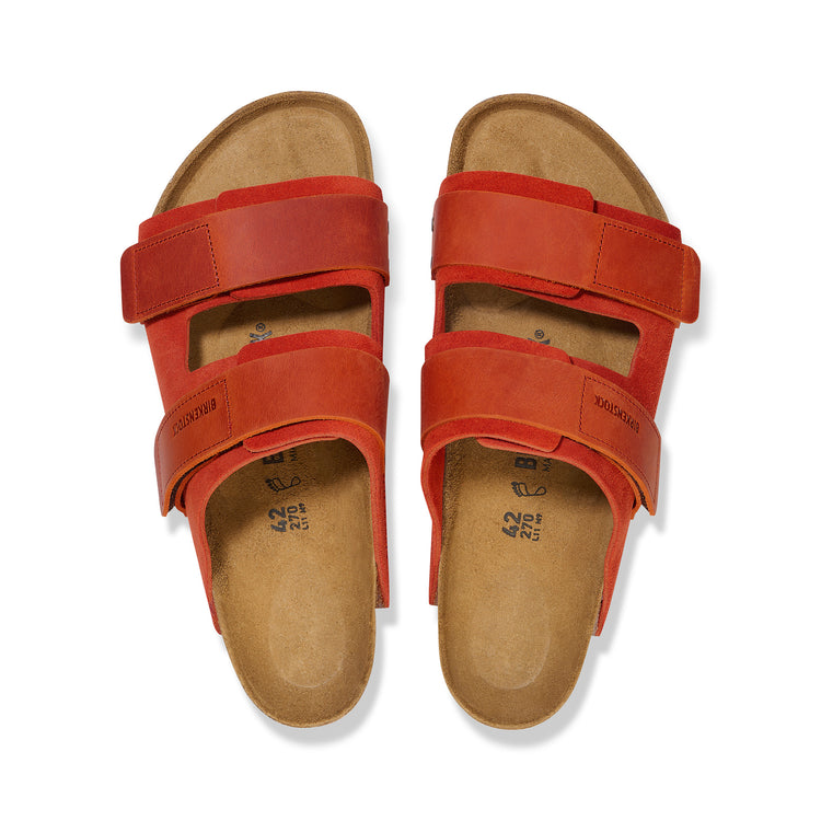 Birkenstock Uji Rust Brown Nubuck/Suede Leather top view