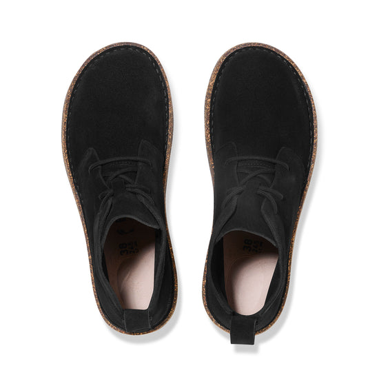 Birkenstock Uppsala Mid Black Suede Leather top view