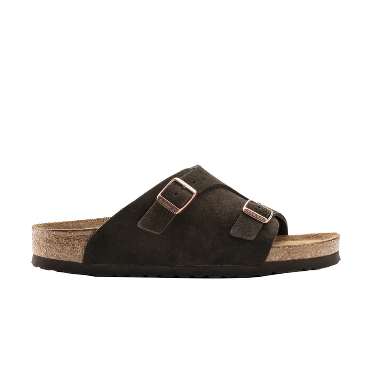 Birkenstock Zurich Soft Footbed Mocca Suede Leather side view