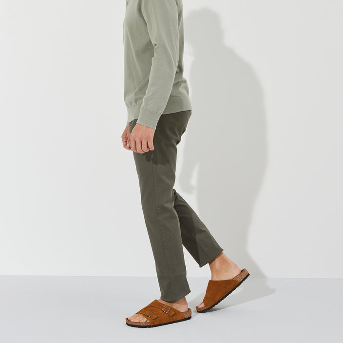 Birkenstock Zurich Mink Suede Leather on male model