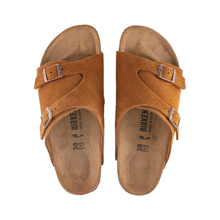 Birkenstock Zurich Mink Suede Leather top view