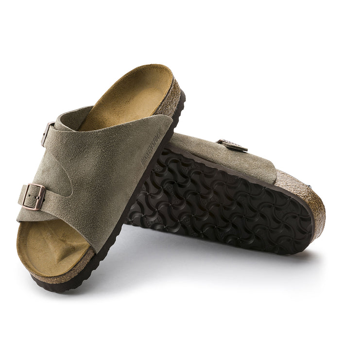 Birkenstock Zurich Taupe Suede Leather sole view