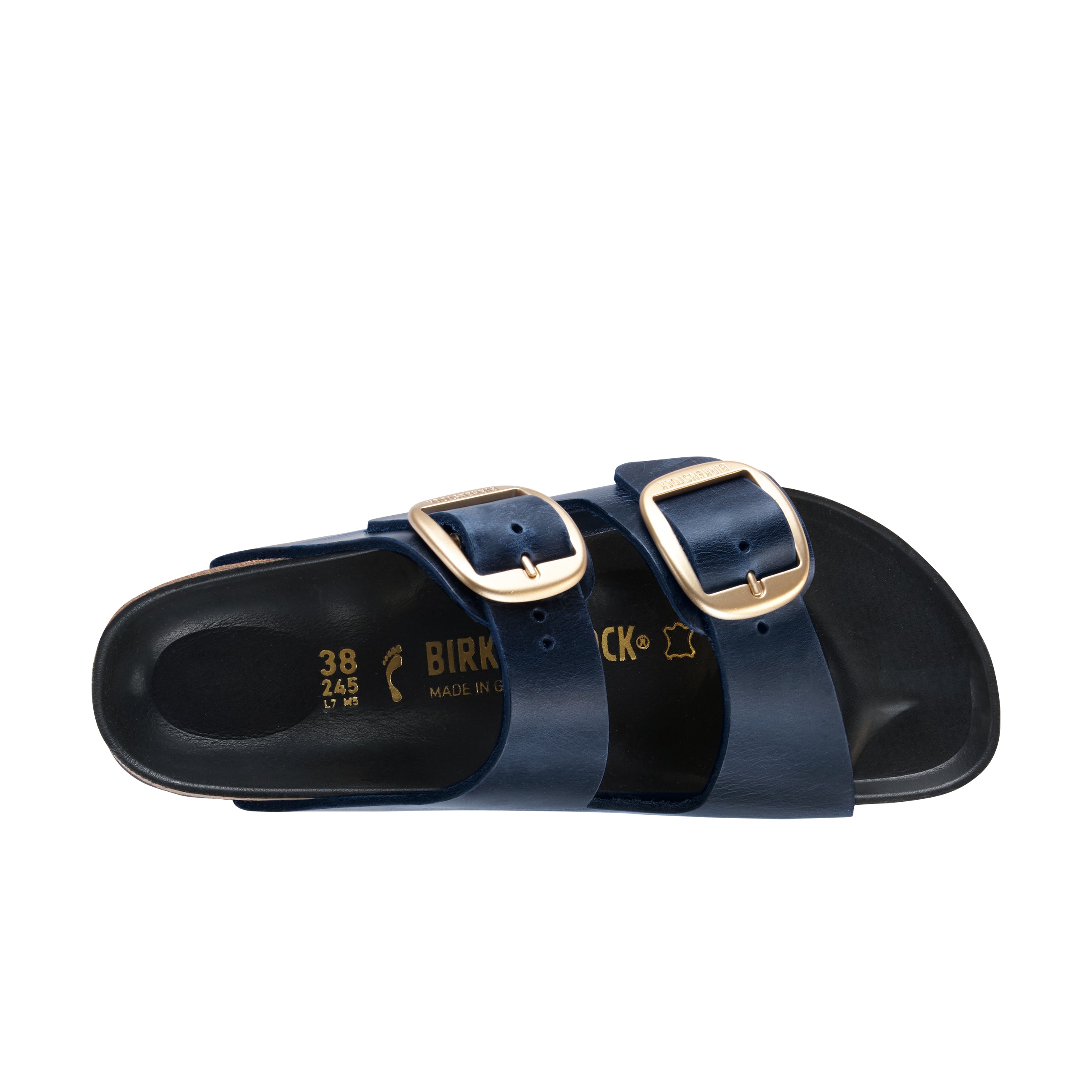 Birkenstock navy big discount buckle