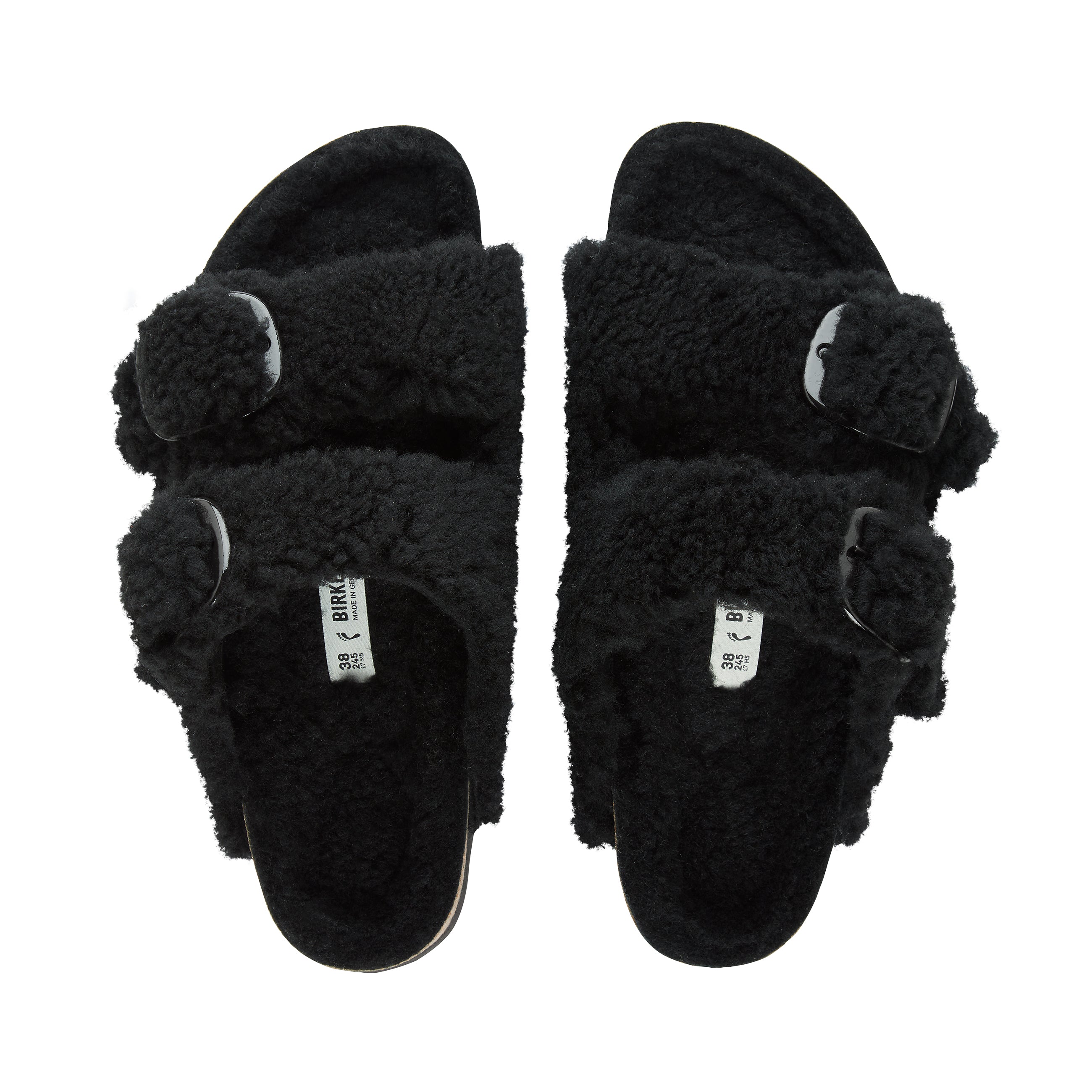 Fuzzy on sale birkenstocks black