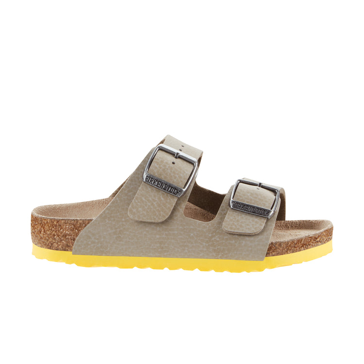 Birkenstock Arizona Kids Desert Soil Taupe/Yellow Birko-Flor side view