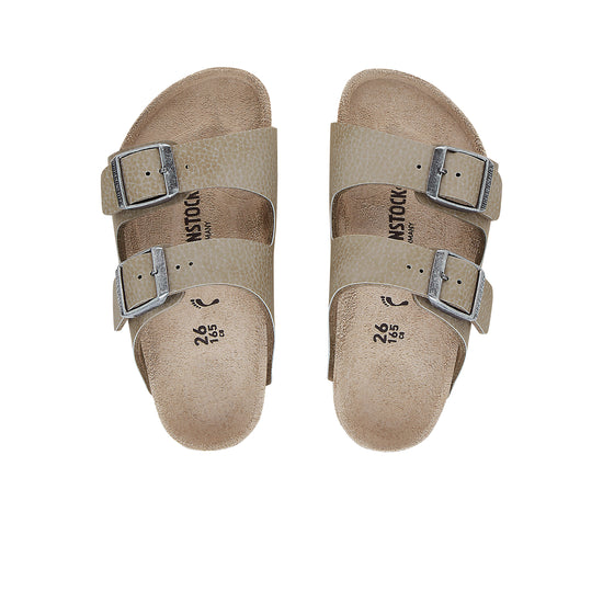 Birkenstock Arizona Kids Desert Soil Taupe/Yellow Birko-Flor top view