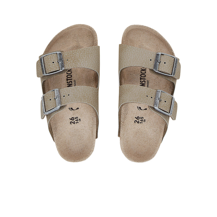 Birkenstock Arizona Kids Desert Soil Taupe/Yellow Birko-Flor top view