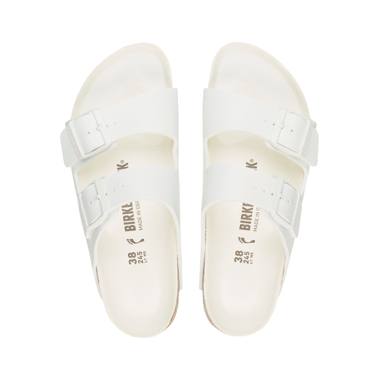 Birkenstock Arizona Semi Exquisite White Birko-Flor top view