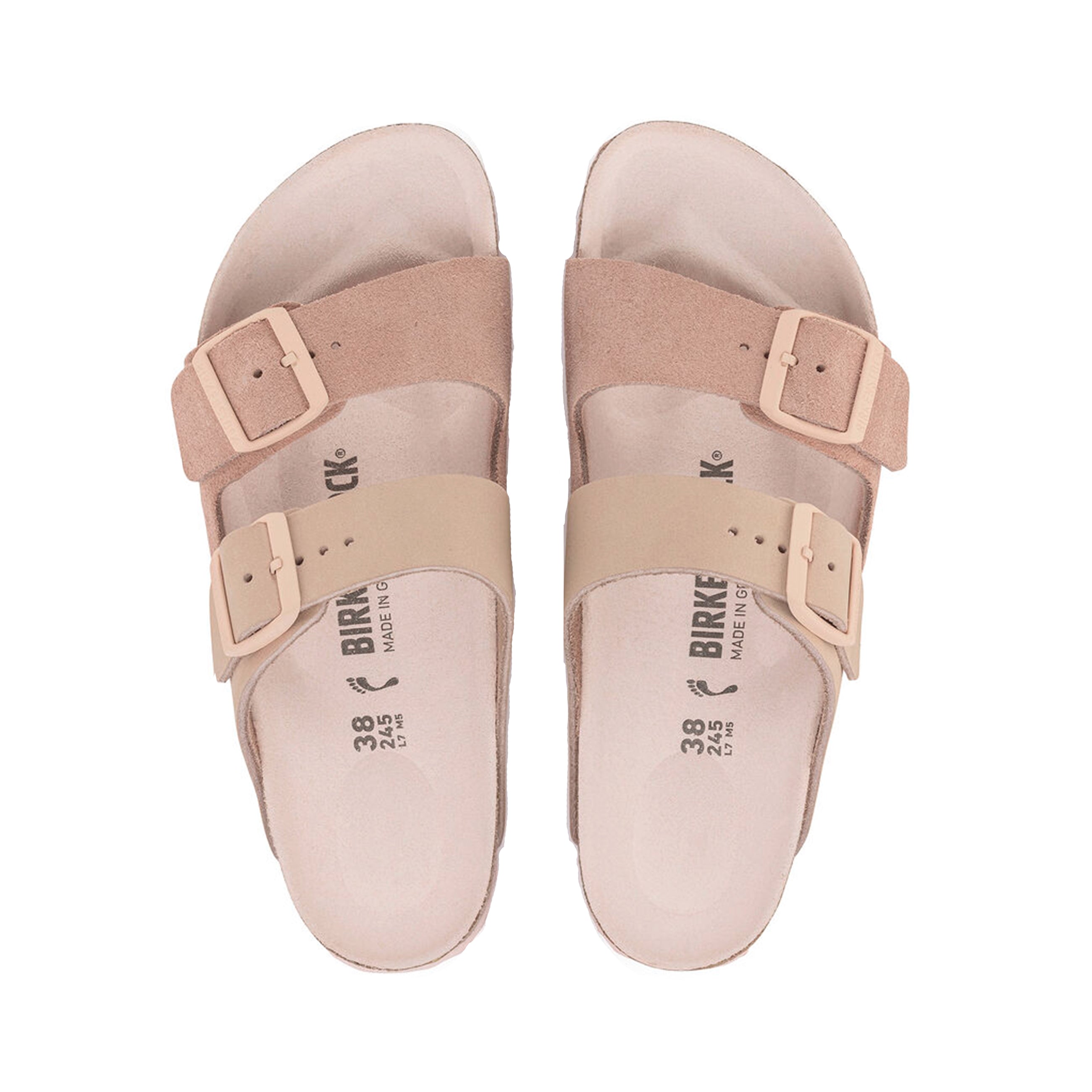 Birkenstock arizona two cheap strap sandals rose suede