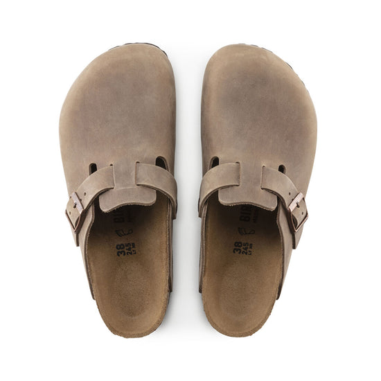 Birkenstock Boston Tabacco Brown Oiled Leather top view