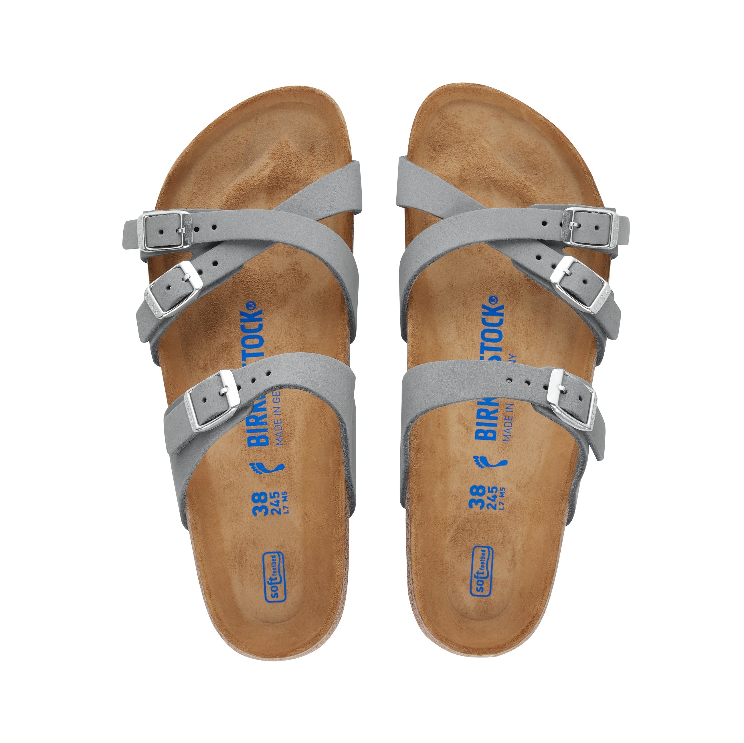 Grey footbed sale sandals