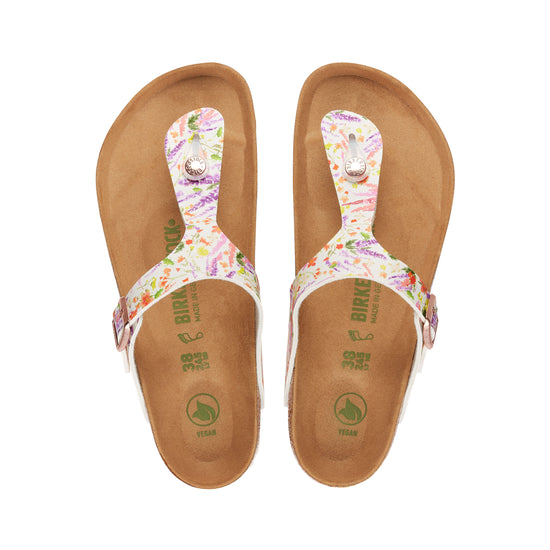 Birkenstock Gizeh Vegan Rose Multicolour Birko-Flor top view