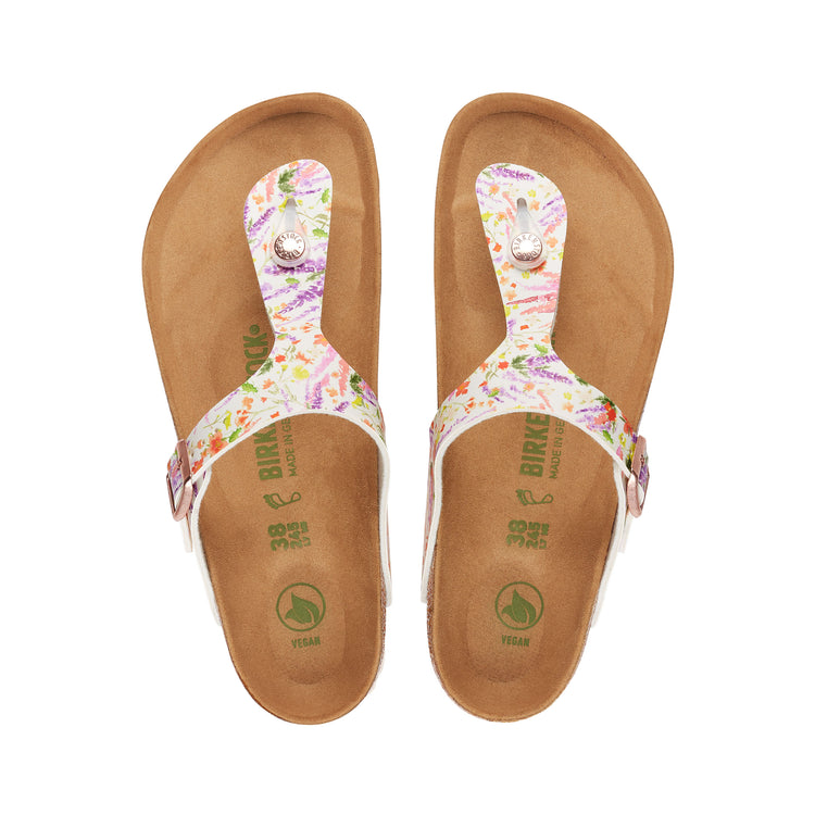 Birkenstock Gizeh Vegan Rose Multicolour Birko-Flor top view