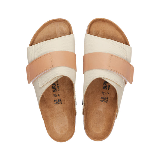 Birkenstock Kyoto Eggshell Canvas/Nubuck Leather top view