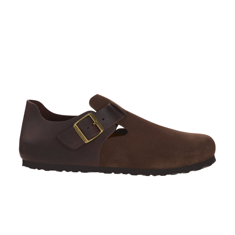 Birkenstock London Ebony Oiled/Suede Leather side view