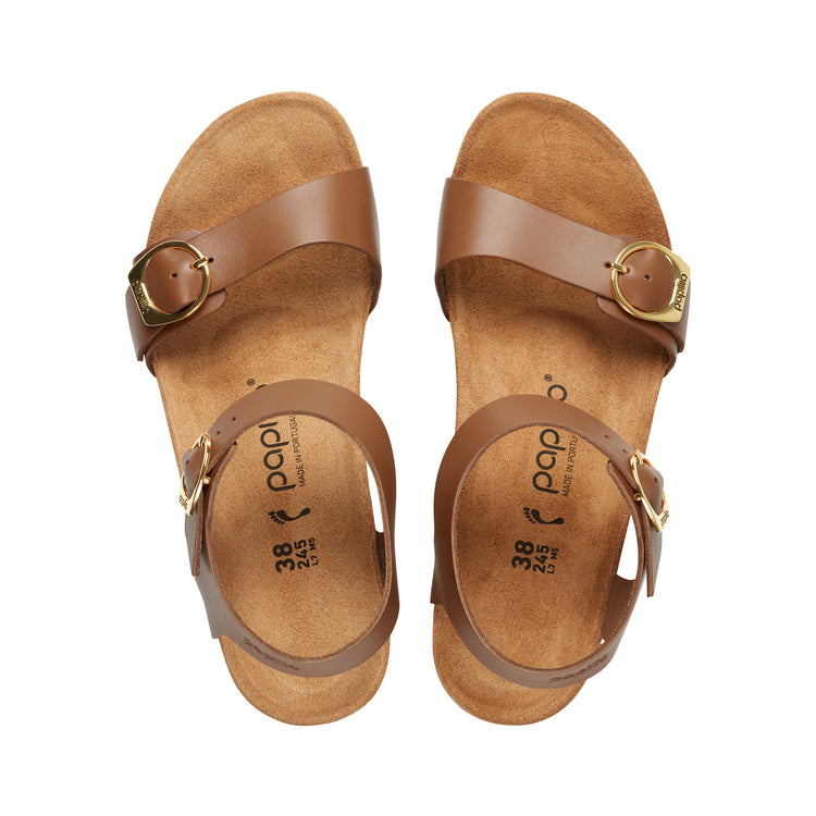Birkenstock Soley Ginger Brown Smooth Leather top view